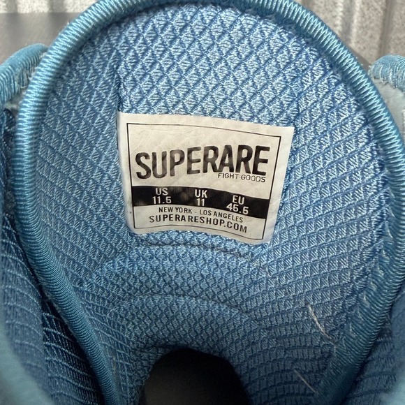 Superare Boxing Wrestling Shoes High Top Blue White Black Size 11.5 US 45.5 EU